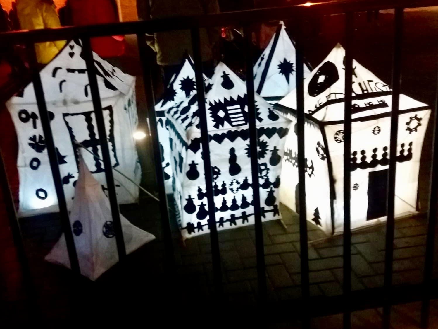 Lanterns at night