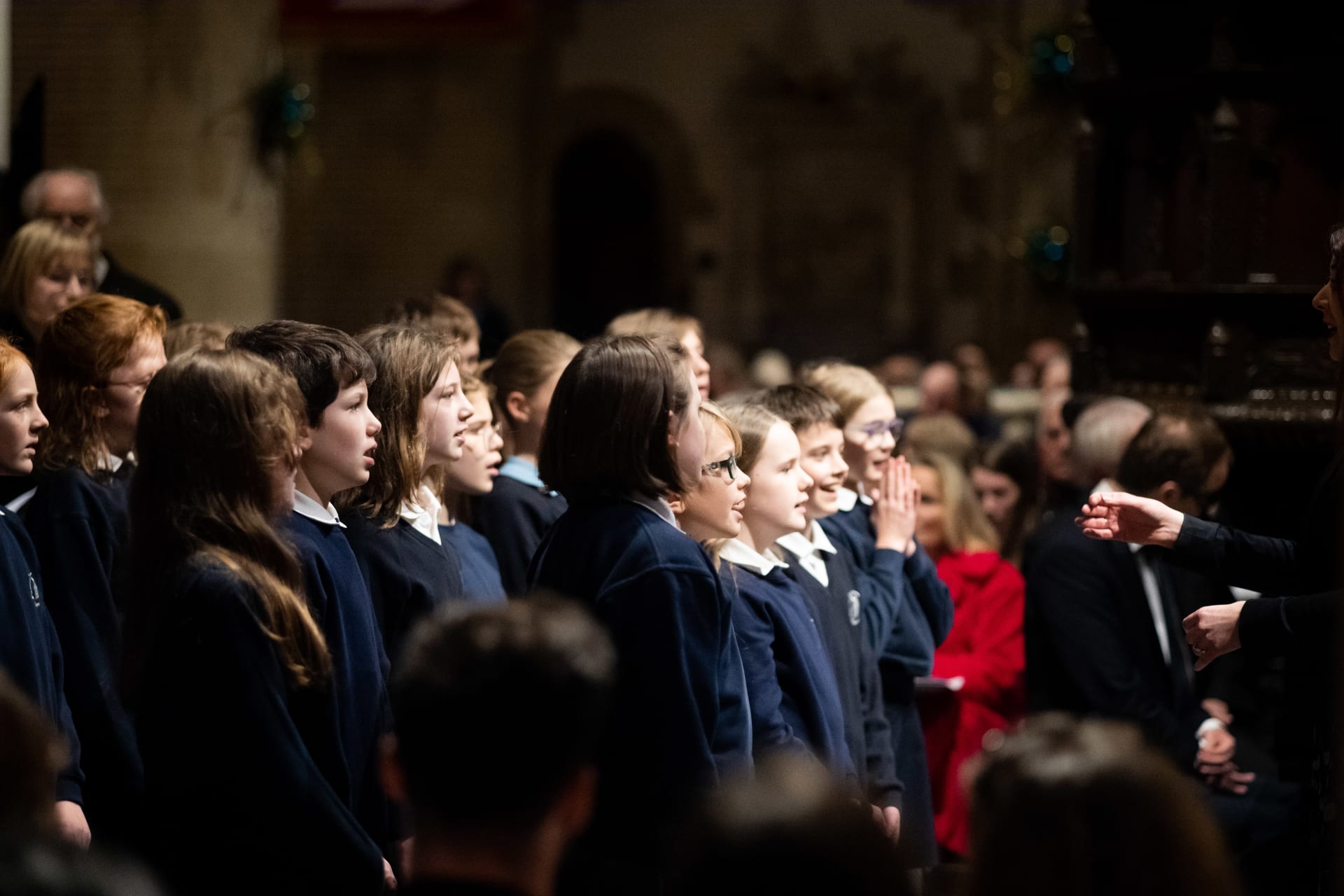 Unicorn pupils singing at Christ Church